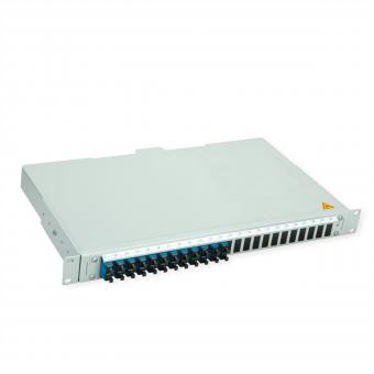 BASIS V LWL-Panel mit Kupplungen, 12x SC Duplex, blau, OS2 