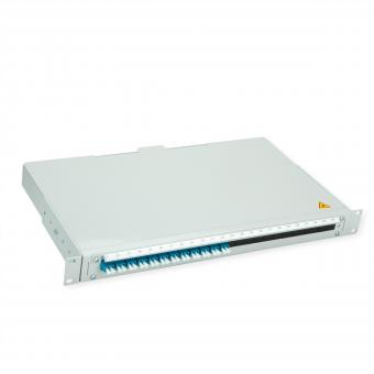 BASIS V LWL-Panel mit Kupplungen, 12x LC Duplex, blau, OS2 
