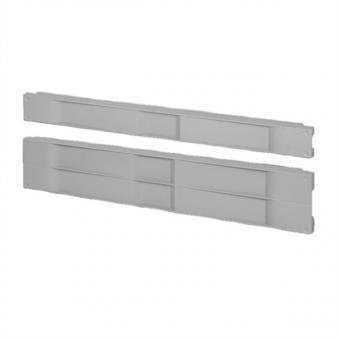 Face avant plastique 19 pouces gris, 1 UH, 10 p. 