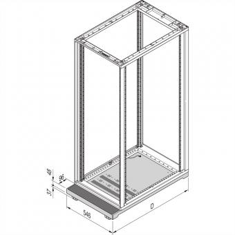 Socle mobile Novastar, 553W 500D 
