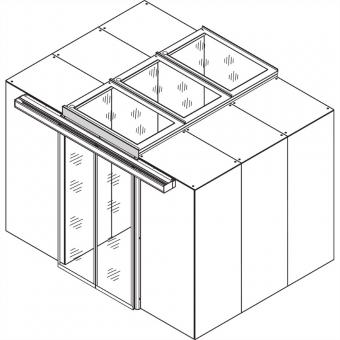 Aisle Containment Door Adapter Panel, 165H, RAL 7021 