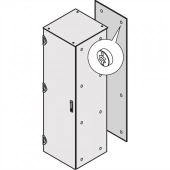 Varistar CEM et IP 55 Panneau arrière, vissé, RAL 7021, 1600H 800W 