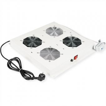 19-pouces Unité de ventilation pour toit, 2 ventilateurs, gris 