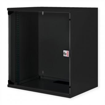 19-Zoll Wandgehäuse Basic 12 HE, 540x400 BxT Bausatz schwarz 