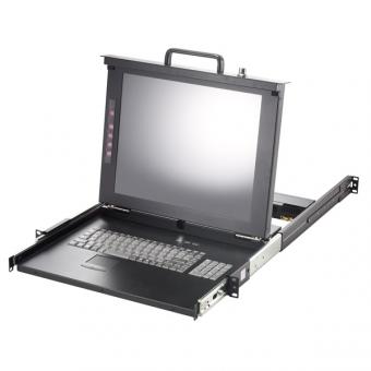 19-Zoll-KVM-Konsole, 48cm Breitbild-TFT (16:10), VGA, USB+PS/2 