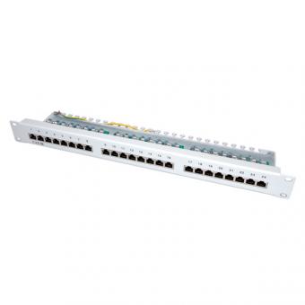 19-Zoll-Patchpanel, Kat. 5e, 24 Ports, geschirmt 