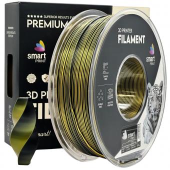 PLA Silk bicolore noir-or, Smart Print, Noir C, 116 C 