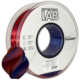 PLA Silk bicolore rouge-bleu, Prof. Lab, 186°C, 300°C 