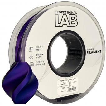 PLA Silk tricolore (bleu, violet, noir), Prof. Lab, 300 C, 2592 C, Black C 