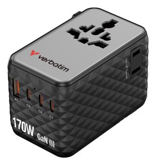 Charge n Travel Adaptateur de voyage universel 170W, noir 