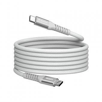 Câble magnétique de synchronisation et de recharge - 100W, USB-C vers USB-C, 120cm, gris 