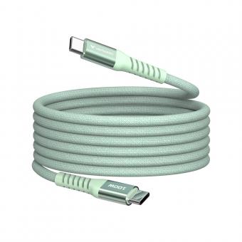 Câble magnétique de synchronisation et de recharge - 100W, USB-C vers USB-C, 120cm, vert 