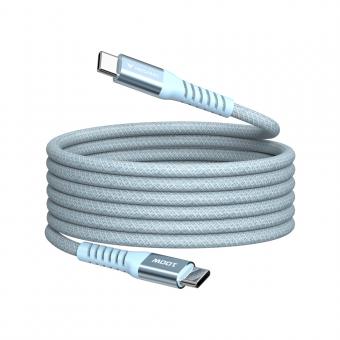 Câble magnétique de synchronisation et de recharge - 100W, USB-C vers USB-C, 120cm, bleu 