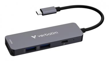 USB-C Essentials Multiport-Hub mit 4 Anschlüssen: HDMI, USB-C PD, USB-A 3.2 Gen 1, USB-A 
