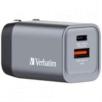 Chargeur GNC-35 GaN 35W avec 1 port USB-C PD 35W / 1 port USB-A QC 3.0 (UE/Royaume-Uni/États-Unis) 
