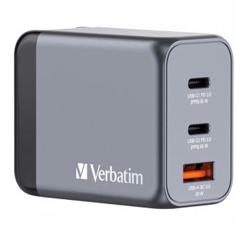 Chargeur GNC-65 GaN 65W avec 2 ports USB-C PD 65W / 1 port USB-A QC 3.0 (UE/Royaume-Uni/États-Unis) 