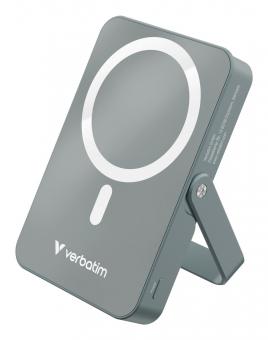 Charge n Go  magnetische kabellose Powerbank mit Ständer  10.000 mAh, grau 