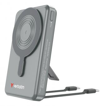 Charge n Go 2C + Powerbank mit Display, 10.000 mAh, grau 
