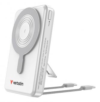 Charge n Go 2C + Powerbank mit Display, 10.000 mAh, Silber 