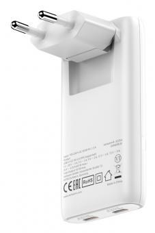 Chargeur GaN « Fold n Go » 65W, prise UE, blanc 