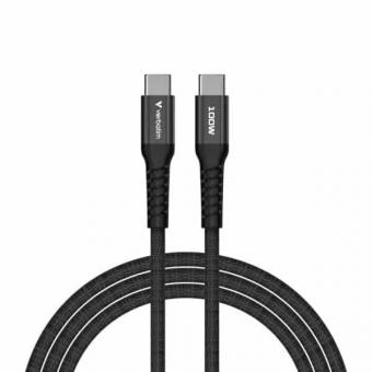 Câble magnétique Sync + Charge USB-C vers USB-C 100W, 2m, USB-C, 0,48Gbit/s, noir 