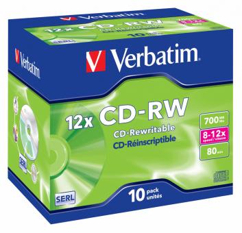 CD-RW 12x 700 Mo, lot de 10 