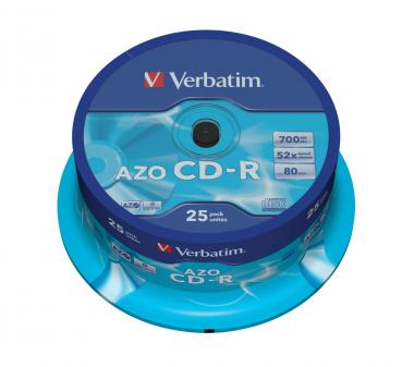 CD-R AZO Crystal 700 Mo 52x, lot de 25 