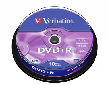 DVD+R argent mat 4,7 Go, lot de 10 