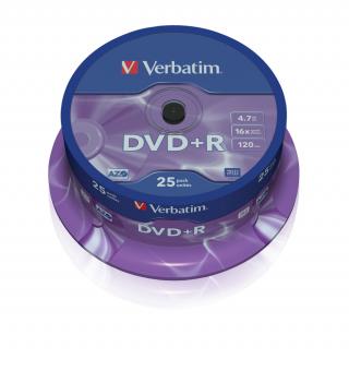DVD+R argent mat, lot de 25 
