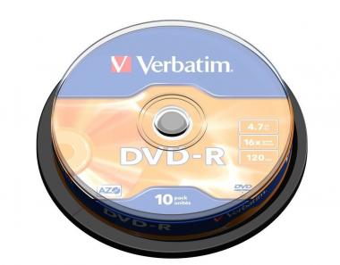 DVD-R argent mat 4,7 Go, lot de 10 