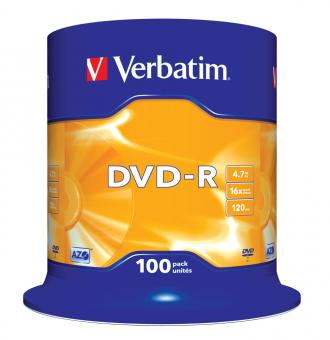 DVD-R argent mat 4,7 Go, lot de 100 pièces 