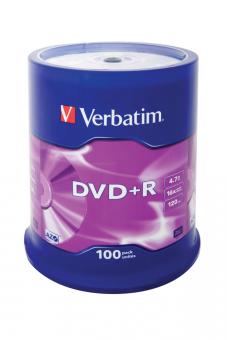 DVD+R argent mat 4,7 Go, lot de 100 pièces 