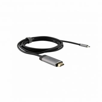 49144 Adaptateur vidéo 1,5m USB Type-C vers HDMI, noir, argent 