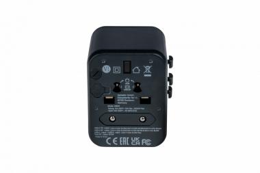 Adaptateur secteur 49544 universel, noir 
