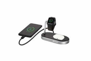 WCS-02 Chargeur sans fil USB universel noir, recharge rapide, usage intérieur 