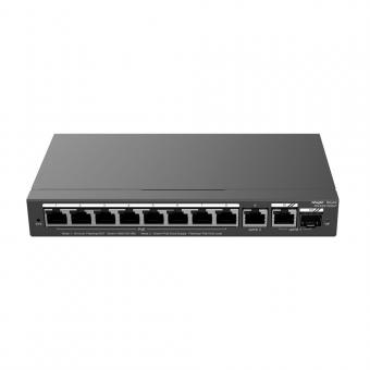 Commutateur PoE cloud administrable, 8 ports PoE + 2 liaisons montantes RJ45 + 1 combo SFP 
