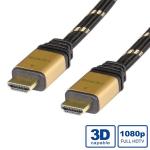 HDMI High Speed Kabel, Stecker/Stecker, gold 