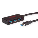 USB 3.0 4-Port Hub mit Repeater, 10m 