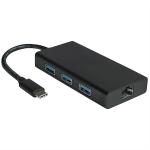 USB3.1 Typ C zu Gigabit Ethernet Konverter + Hub 3x USB 3.0 Typ A 