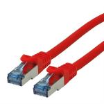 Câble patch, Cat. 6a, S/FTP (PiMF), niveau composant, LSOH rouge | 1,0 m