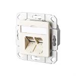 E-DAT C6 Anschlussdose, Upk, zweifach, RAL 1013 perlweiß 