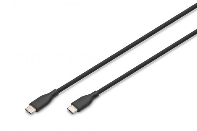 Câble de connexion USB-C en silicone, 0,5m, noir 