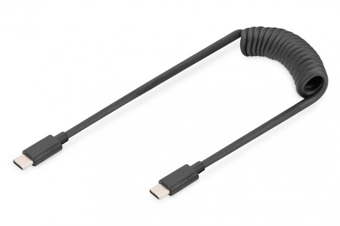 Câble spiralé USB 2.0 - USB-C vers USB-C 