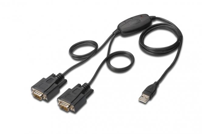 Adaptateur USB 2.0 vers 2 ports RS232 