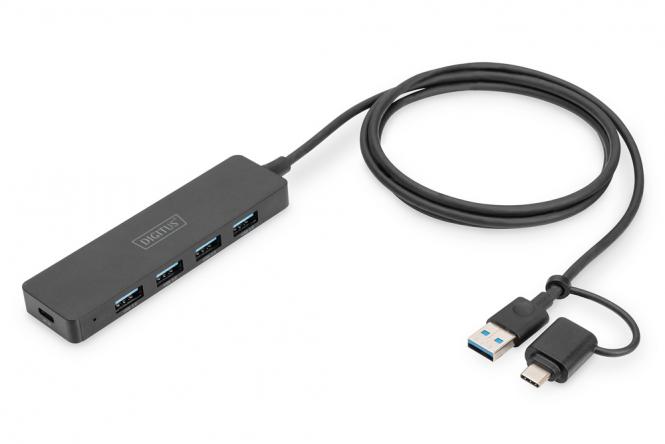 Hub USB 3.0 4 ports, Slim Line 