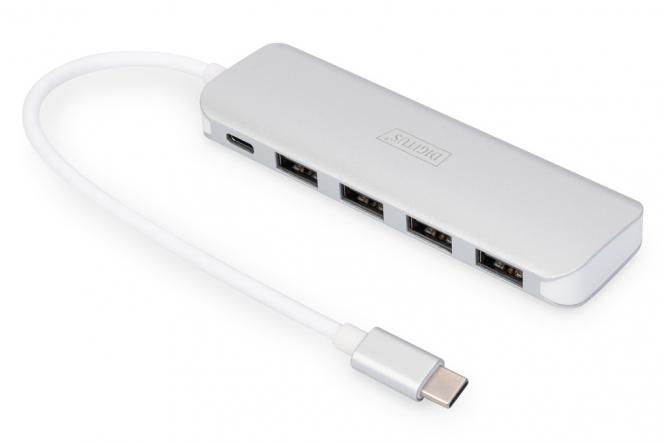 Hub 4 ports (USB 3.0) avec USB Type-C + PD 
