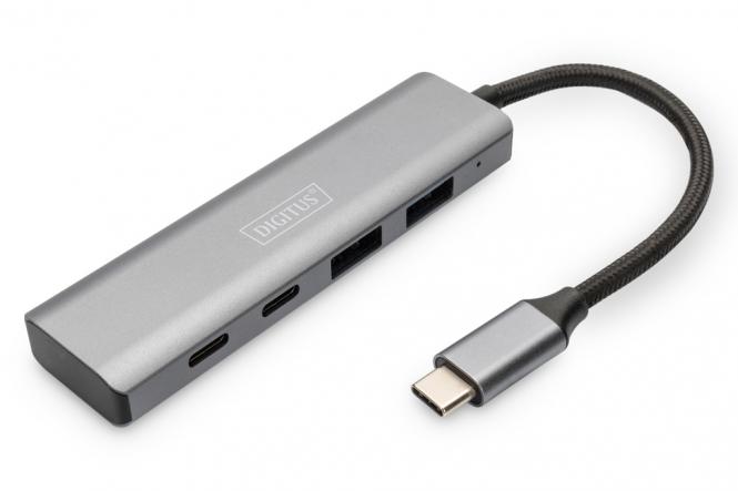 Hub 4 ports USB-C, 2x USB A + 2x USB-C 