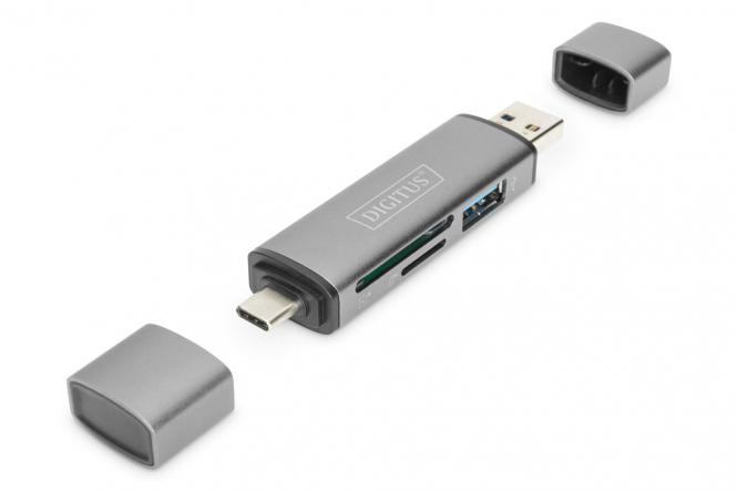 Dual Card Reader Hub USB-C / USB 3.0, OTG 