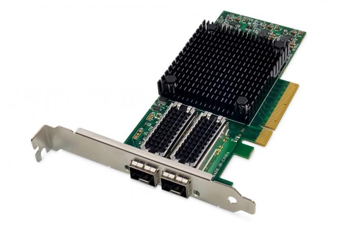 2-Port 25 GBit Netzwerkkarte, SFP28, PCI Express 