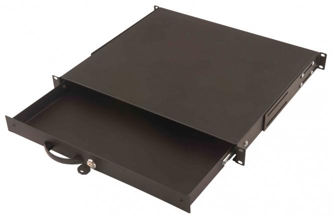 Tastatureinschub + Dokumentenablage für 483mm (19-Zoll)-Schränke 